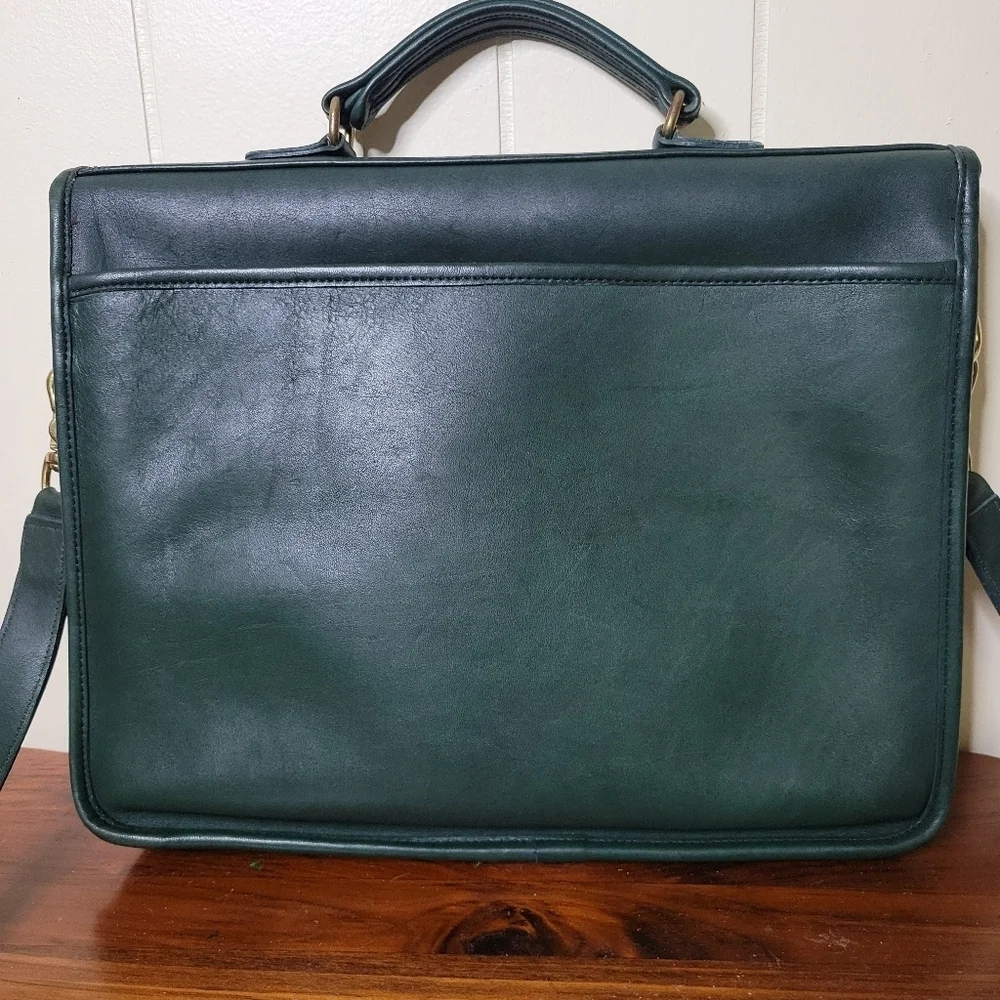 Vintage Coach Colebrook #5181 Green 2way Shoulder Bag Messenger Briefcase - Picture 2 of 12
